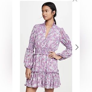 ALEXIS Rosewell Tiered High-Neck Floral Cocktail Dress XS